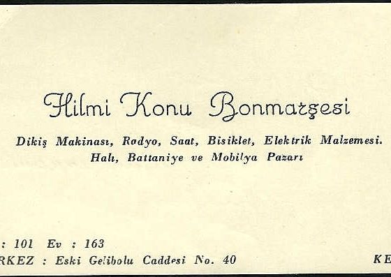 Eski Kartvizitlere Bir Diğer Örnek Keşanlı İş Adamı